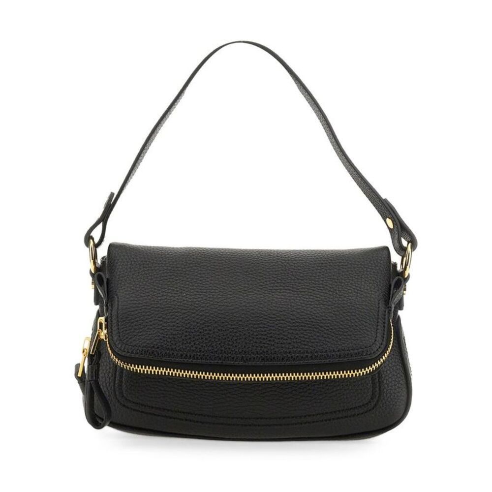 TOM FORD Leather Shoulder Bag Women BLACK Handbags